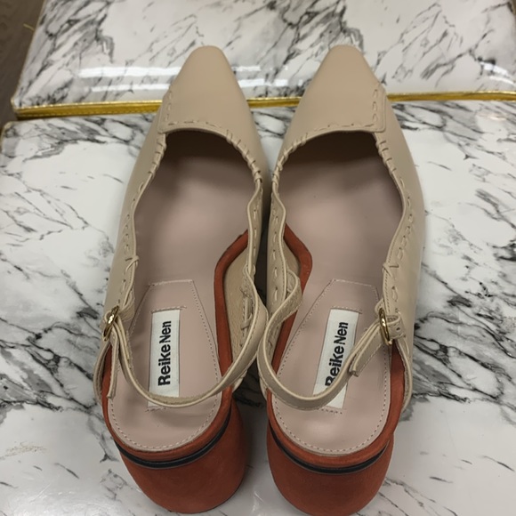 Reike Nen Tan Leather Slingback Mules Size 40/US 9.5 Heel Height 2.5” - Picture 12 of 16